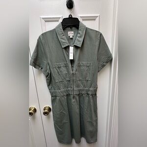 J. Crew Olive Green Midi Utility Dress